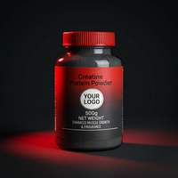 Poudre de protéines de lactosérum à la créatine pour développer la masse musculaire, formule favorisant la croissance musculaire et l'hypertrophie, poids net 500g