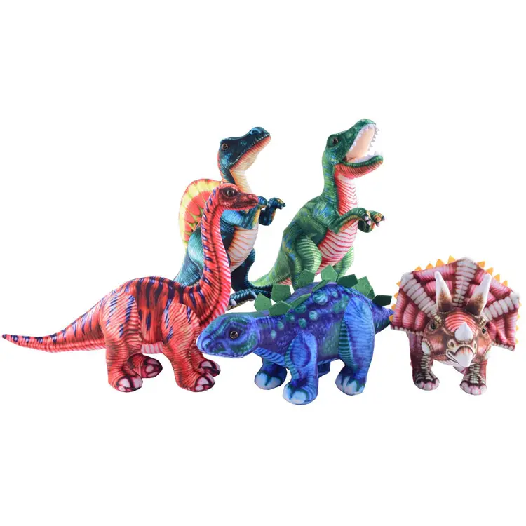 Toptan küçük 20cm simülasyon baskı doldurulmuş hayvanlar yumuşak peluş oyuncak dinozor