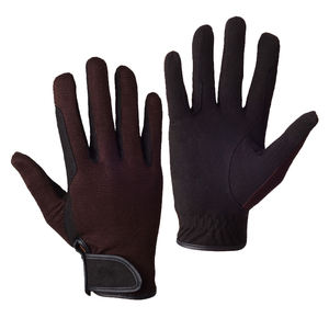 Top One 1 paire hommes femmes garçons anti-dérapant écran tactile marron travail course cheval équestre gants d'équitation - Product Image 1