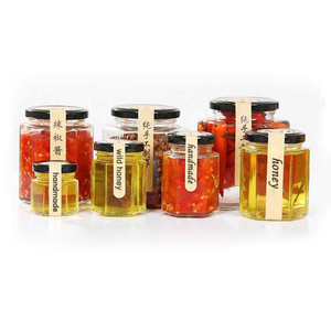 Bình thủy tinh hình lục giác cho mật ong 1kg rộng miệng lọ thủy tinh mật ong với nắp kim loại bán buôn - Product Image 4