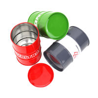 Offre Spéciale – Boîte en Fer Blanc Ronde Personnalisée, Contenant Alimentaire en Forme de Fût pour Matcha ou Huile, Emballage Cadeau de Qualité Alimentaire