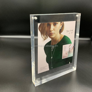 Marco de Fotos Acrílico Horizontal Transparente Personalizado al por Mayor, 4x6, con Imán - Product Image 2