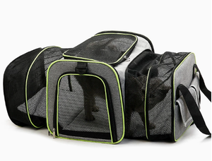 Tas Jinjing Kucing yang Dapat Dilipat, Bernapas, dan Dapat Diperluas di 2 Sisi, Disetujui Maskapai Penerbangan, dengan Alas Bulu yang Dapat Dilepas - Product Image 1