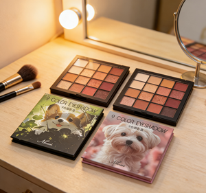 Palette <span class=keywords><strong>de</strong></span> fards à paupières imperméables 9 couleurs satinées et chatoyantes sur le thème des animaux – Haute pigmentation, format voyage pour les amateurs <span class=keywords><strong>de</strong></span> maquillage, adaptée aux carnations foncées et claires - Product Image 3