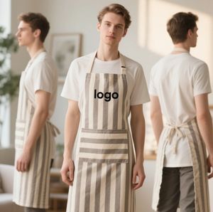 ผ้ากันเปื้อนห้องครัวสำหรับผู้ชายที่มีกระเป๋ากันน้ำสำหรับการปรุงอาหารการอบภาพวาด - Product Image 5