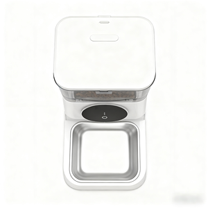 Distributeur de nourriture intelligent pour animaux de compagnie YG-IAF003 avec contrôle par application, bols en acier inoxydable, alimentation par charge/batterie, mode minuterie, design adorable pour chats et chiens - Product Image 6