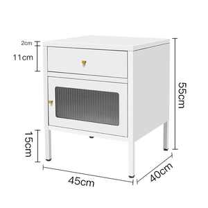 <span class=keywords><strong>Table</strong></span> <span class=keywords><strong>de</strong></span> <span class=keywords><strong>chevet</strong></span> minimaliste <span class=keywords><strong>de</strong></span> style nordique moderne avec 1 tiroir pour chambre à coucher, mobilier d'hôtel - Product Image 3