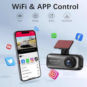 Mini caméra embarquée double objectif 4K+1080p avec écran IPS, GPS, WiFi, enregistreur avant/arrière - Product Image 3