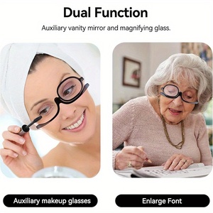 14*12*4cmTravel ماكياج يومي للنساء الربيع المفصلي القراءة نظارات طول النظر عدسة دوارة مكبرة الوجه لأسفل قارئات مستحضرات التجميل - Product Image 4
