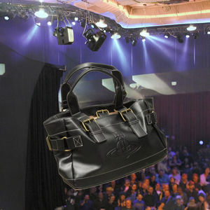 Sac fourre-tout moto vintage en cuir véritable Niche Empress Dowager Saturn, bandoulière unique, broderie géométrique en polyester - Product Image 3