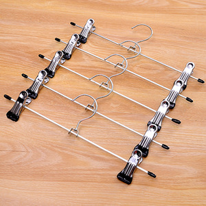 Wholesale Cheap Stainless Steel Trousers Pants <b>Hanger</b> with Non-Slip Clips Bathroom Applicable for Clothing & Underwear - Product Image 3