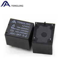 TONGLING 12VDC 3FF-S-Z 5PIN 10A Mini 250VAC/30VDC Relais en alliage d'argent Autres relais
