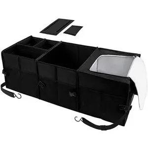 Nuevos accesorios <span class=keywords><strong>Premium</strong></span> para coche, gran capacidad, tres secciones, organizador de maletero de coche con compartimento enfriador - Product Image 1