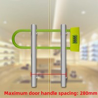 Serrure de porte vitrée en U à combinaison 4 chiffres, loquet allongé, extension de poignée double porte, mécanisme silencieux, Chine