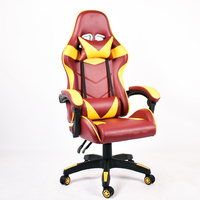 Chaise de jeu ergonomique en cuir respirant avec logo personnalisé, réglage de la hauteur du siège, chaise de jeu pour ordinateur