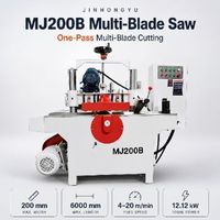 Scie à panneaux automatique MJ200B, scie à bois multi-lames haute vitesse, 220V, pour couper le bois carré