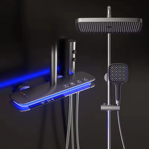 <span class=keywords><strong>Nero</strong></span> vasca da <span class=keywords><strong>bagno</strong></span> miscelatore a parete a pioggia rubinetto da <span class=keywords><strong>bagno</strong></span> accessori per doccia soffione <span class=keywords><strong>bagno</strong></span> doccia <span class=keywords><strong>Set</strong></span> doccia - Product Image 1