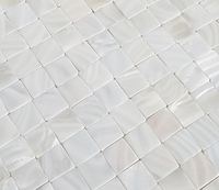 Carrelage de mosaïque de salle de bain carré blanc Shell Horse Carrelage mural de parquet moderne de 4mm pour mur intérieur à bon prix