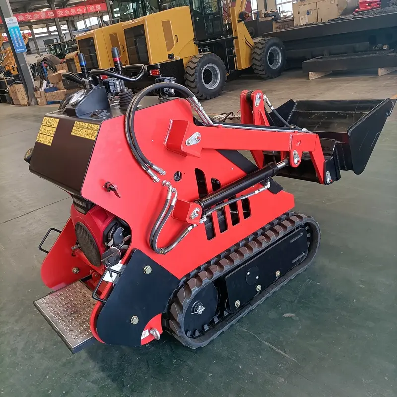 Front End Mini Skid Steer Loader elettrico rimorchiabile escavatore cingolato per la vendita