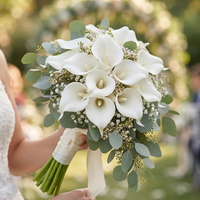 Bunga Calla Lily PU Realistis Grosir untuk Dekorasi Pernikahan, Buket Pengantin, Dekorasi Rumah dan Hotel