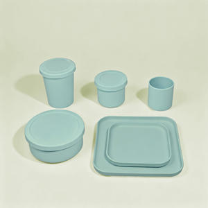 <span class=keywords><strong>Set</strong></span> per l'Alimentazione del Bambino Personalizzabile in Silicone Senza BPA con Ciotole, Tazze e Piatto per Bambini e Bimbi Piccoli per l'Uso Quotidiano - Product Image 4