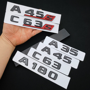 3D ABS lettere nere luminose A35 A45 C63 A180 A45S C63S adesivo auto per <span class=keywords><strong>Mercedes</strong></span> <span class=keywords><strong>Benz</strong></span> accessori decorazione auto - Product Image 3