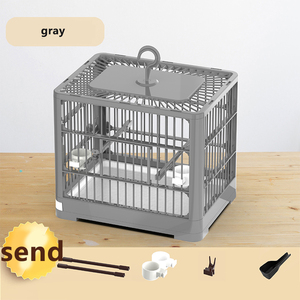 Draagbare vogelreiskooi met handvat, grote ruimte, ademend, opvouwbare papegaaienkooi, set voor buitenwandelingen - Product Image 1