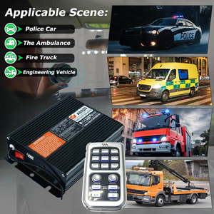 Dc12v/24v s एम्बुलेंस फायर ट्रक इंजीनियरिंग कार किट वायरलेस कंट्रोल 200w 400w संघीय सीरेन सींग 300 - Product Image 6
