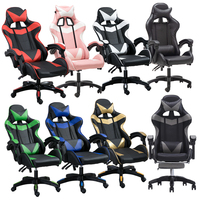Chaise de jeu ergonomique en cuir noir de luxe de tailles multiples de vente directe d'usine bon marché