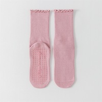Chaussettes de trampoline Bioserica Era personnalisées avec logo, antidérapantes pour Pilates et Yoga, chaussettes de compression à volants, tube long