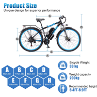 Vente directe d'usine KETELES Vélo électrique 26 pouces Moteur 250W Batterie 13AH Vélo de montagne électrique 21 vitesses Vélo de montagne électrique pour adultes