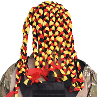 Casque de cosplay personnalisable avec perruque à dreadlocks indiennes, équipement tactique amusant pour l'extérieur