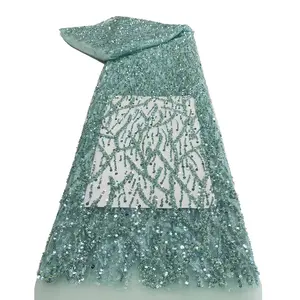 Mor boncuk dantel kumaş şerit mor yeşil kristal dantel kumaş