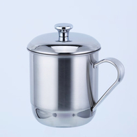 Tasse à café, thé, eau ou bière en acier inoxydable, design minimaliste moderne pour la maison et les voyages, avec couvercle
