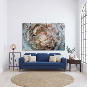 Baroque Angels Art Deco Modern Canvas Print Ceiling Fresco Wall Art <b>Wrapped</b> Canvas Panel Hanging - Product Image 3