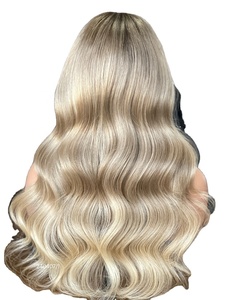 วิกผมคนยุโรปแบบใสมีเส้นผมด้านหน้าแบบมีลูกไม้13*5เส้นผมคนดิบมีความหนาแน่นสูงสีบลอนด์ตรงกลาง - Product Image 6