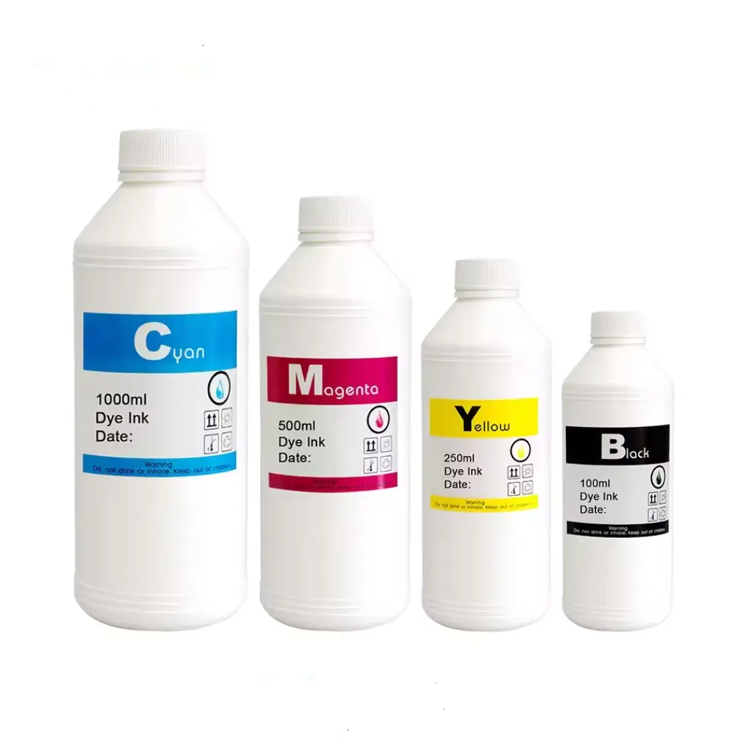 Asseel 100 ml 250 ml 500 ml 1000 ml Universal Tinte Farbe Massenflasche Nachfüllen Tintenstrahl Farbtonte Tinte für Epson für HP für Canon Bürodrucker