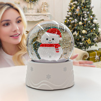 Lampe de table LED 3D en forme de boule de cristal avec musique apaisante, contrôle tactile, lumière d'ambiance décorative, cadeau pour chambre à coucher et maison