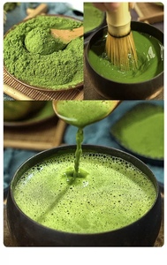 Poudre de thé vert Matcha en boîte, extrait de thé vert Matcha pur biologique, poudre de thé vert Matcha Latte chinois personnalisée, prix au kg - Product Image 3