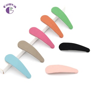 Genya สีสัน Frosted Snap คลิปผมสี Candy Barrettes Hairpins Headwear อุปกรณ์เสริมผมสำหรับสาวผู้หญิง - Product Image 1