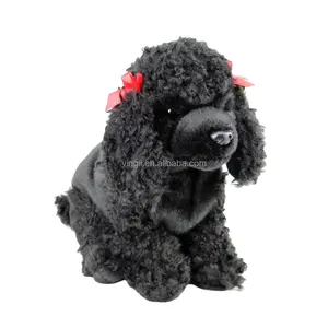 A471毛绒动物狗完美生日礼物玩具娃娃吉吉黑贵宾犬便宜的毛绒动物