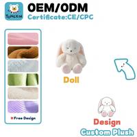 Boneka Kelinci Paskah Animasi Lucu Kustom, Mainan Boneka Kelinci Pelangi Warna-warni Kawaii, Boneka Hewan Isi Lembut untuk Hadiah CPC CE