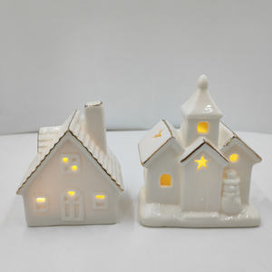 Figura de porcelana antigua personalizable, adornos de porcelana con forma de <span class=keywords><strong>casa</strong></span> para decoración del <span class=keywords><strong>hogar</strong></span> - Product Image 2