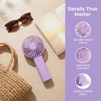 Mini ventilateur portable avec logo personnalisé, batterie rechargeable, motif personnalisé pour cadeau promotionnel, ensemble de cadeaux, événements festifs