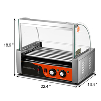 Grille à hot-dogs électrique commerciale au meilleur prix, machine à hot-dogs automatique, grille à saucisses