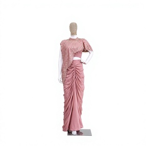 Conjunto Indo-Occidental de Boutique India, Sari de Boda con Bordado Zari, Diseño Elegante para Novias y Fiestas, Ropa Étnica de Última Moda para Mujeres y Niñas en Todo el Mundo - Product Image 1