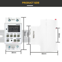 Interruptor Temporizador Digital Programable de Alto Nivel 15A 30A 220V con Microcomputadora y Pantalla LCD para Control de Energía Industrial