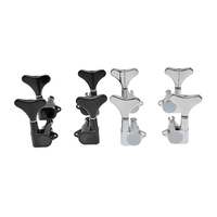 Factory Direct Bass Hardware Accessories 2R2L Metal Sealed Tuners Machine Heads Black for Four String Basses
