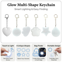 Lámpara de Bolso Moderna con Sensor Táctil, Carga USB, Forma de Corazón y Estrella, Apagado Automático en 15s, Accesorio para Bolso