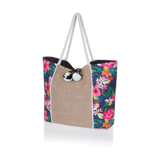 Bolsa de Compras de Yute Decorativa, Ecológica y Personalizada, con Asa de Cordón Trenzado - Product Image 4